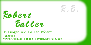 robert baller business card