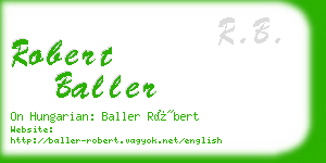 robert baller business card